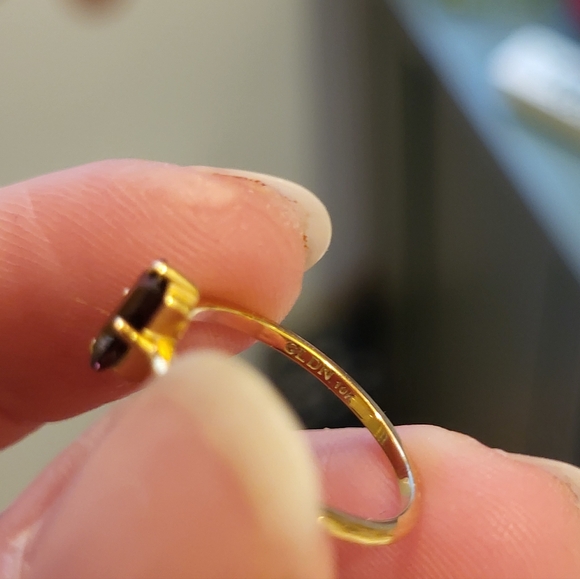 GLDN Solid Gold Grand Baguette Ring Forest Emerald Size 5 - Picture 8 of 9